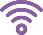 ícono de wifi violeta
