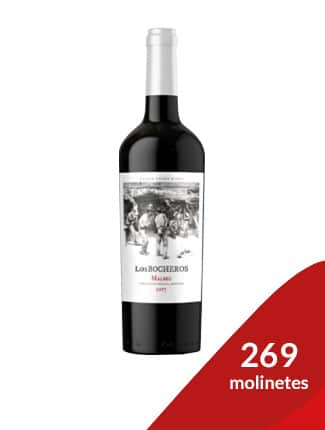 Botella de vino Los bocheros, 269 molinetes